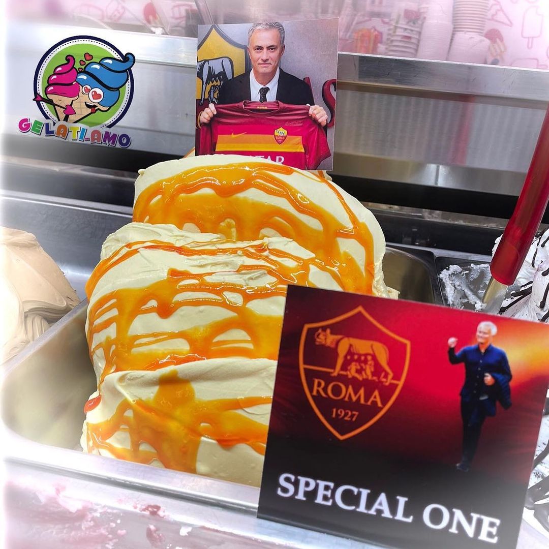 【罗马雪糕店推出穆里尼奥味冰淇淋，名叫“特殊的一个”】
