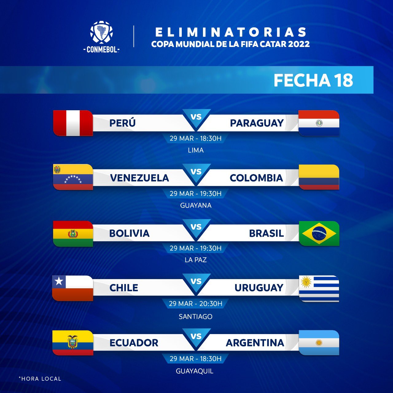 世预赛南美区17、18轮比赛时间：3月25日7时30分乌拉圭vs秘鲁