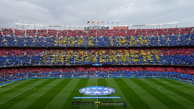 巴塞罗那将在市中心安装巨幕，供1.5万名球迷观看女足欧冠决赛
