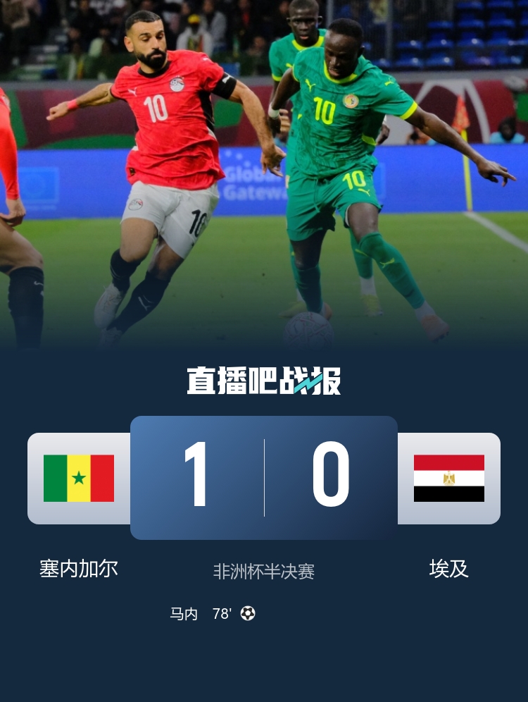 夺冠梦碎！埃及止步半决赛，萨拉赫生涯5次参加非洲杯均未能夺冠